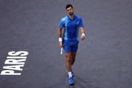 The Serb in action at the 2023 Paris Masters